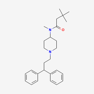 molecular formula C27H38N2O B12532916 N-[1-(3,3-Diphenylpropyl)piperidin-4-yl]-N,3,3-trimethylbutanamide CAS No. 821007-61-8