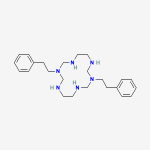 molecular formula C24H38N6 B12532996 1,3,5,8,10,12-Hexaazacyclotetradecane, 3,10-bis(2-phenylethyl)- CAS No. 658706-35-5