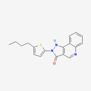molecular formula C18H17N3OS B1253301 2-(5-Butylthiophen-2-yl)-2,5-dihydropyrazolo[4,3-c]quinolin-3-one 