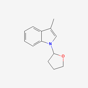 molecular formula C13H15NO B12533027 3-Methyl-1-(oxolan-2-yl)-1H-indole CAS No. 651712-33-3