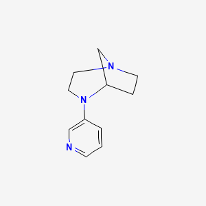 molecular formula C11H15N3 B12533045 4-(Pyridin-3-YL)-1,4-diazabicyclo[3.2.1]octane CAS No. 675589-85-2