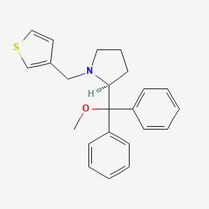 molecular formula C23H25NOS B12533084 (2S)-2-[Methoxy(diphenyl)methyl]-1-[(thiophen-3-yl)methyl]pyrrolidine CAS No. 660407-79-4