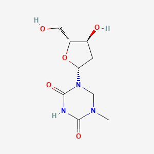 molecular formula C9H15N3O5 B1253312 5,6-Dihydro-5-azathymidine 