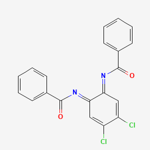 molecular formula C20H12Cl2N2O2 B12533127 Benzamide, N,N'-(4,5-dichloro-3,5-cyclohexadiene-1,2-diylidene)bis- CAS No. 820246-27-3
