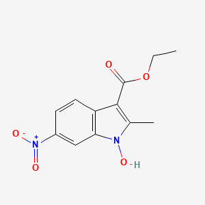 molecular formula C12H12N2O5 B12533189 Ethyl 1-hydroxy-2-methyl-6-nitro-1H-indole-3-carboxylate CAS No. 652969-90-9