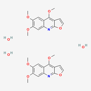molecular formula C28H32N2O11 B12533212 Bis(kokusaginine)trihydrate CAS No. 870640-43-0