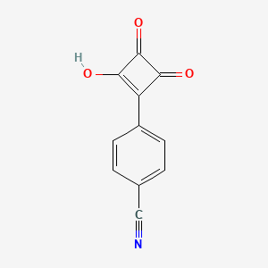 molecular formula C11H5NO3 B12533271 Benzonitrile, 4-(2-hydroxy-3,4-dioxo-1-cyclobuten-1-yl)- CAS No. 655249-78-8
