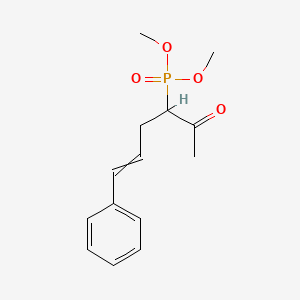 molecular formula C14H19O4P B12533273 Dimethyl (2-oxo-6-phenylhex-5-en-3-yl)phosphonate CAS No. 832721-04-7