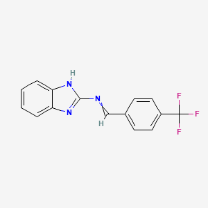molecular formula C15H10F3N3 B12533289 N-(1H-Benzimidazol-2-yl)-1-[4-(trifluoromethyl)phenyl]methanimine CAS No. 679394-73-1