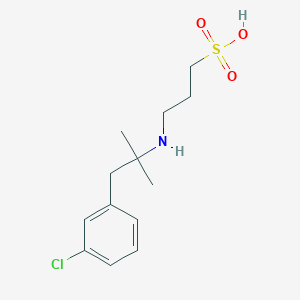 molecular formula C13H20ClNO3S B12533303 3-{[1-(3-Chlorophenyl)-2-methylpropan-2-yl]amino}propane-1-sulfonic acid CAS No. 819864-89-6