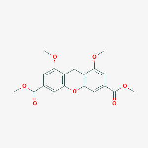 molecular formula C19H18O7 B12533348 dimethyl 1,8-dimethoxy-9H-xanthene-3,6-dicarboxylate 