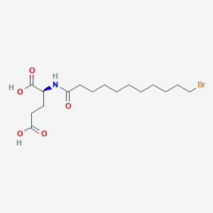 molecular formula C16H28BrNO5 B12533355 N-(11-Bromoundecanoyl)-L-glutamic acid CAS No. 675603-06-2