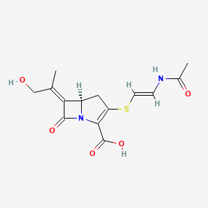 (5R,6Z)-3-[(E)-2-acetamidoethenyl]sulfanyl-6-(1-hydroxypropan-2-ylidene)-7-oxo-1-azabicyclo[3.2.0]hept-2-ene-2-carboxylic acid