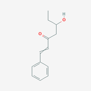 molecular formula C13H16O2 B12533366 5-Hydroxy-1-phenylhept-1-en-3-one CAS No. 651738-87-3