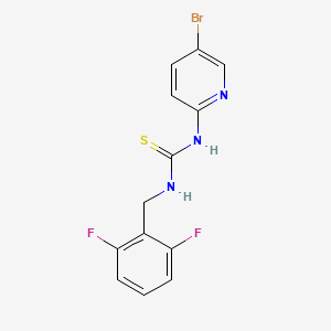 molecular formula C13H10BrF2N3S B12533378 N-(5-Bromopyridin-2-yl)-N'-[(2,6-difluorophenyl)methyl]thiourea CAS No. 835629-66-8