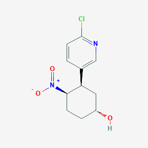 molecular formula C11H13ClN2O3 B12533393 Cyclohexanol, 3-(6-chloro-3-pyridinyl)-4-nitro-, (1R,3R,4R)- CAS No. 820215-74-5