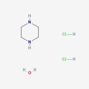 molecular formula C4H13ClN2O B1253340 Piperazine Dihydrochloride Monohydrate CAS No. 6091-62-9