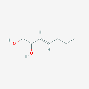 molecular formula C7H14O2 B12533471 Hept-3-ene-1,2-diol 
