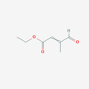 molecular formula C7H10O3 B125335 Ethyl 3-methyl-4-oxocrotonate CAS No. 62054-49-3