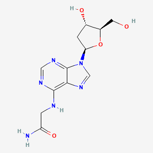 molecular formula C12H16N6O4 B1253351 N-(9beta-D-2'-Deoxyribofuranosylpurin-6-yl)glycinamide CAS No. 89014-18-6