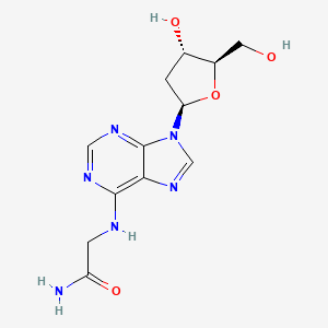 B1253351 N-(9beta-D-2'-Deoxyribofuranosylpurin-6-yl)glycinamide CAS No. 89014-18-6