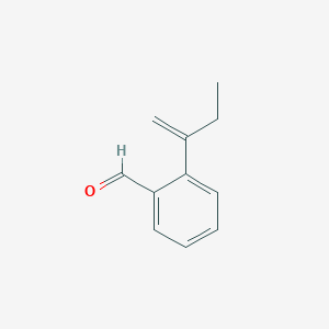 molecular formula C11H12O B12533551 Benzaldehyde, 2-(1-methylenepropyl)- CAS No. 682748-22-7