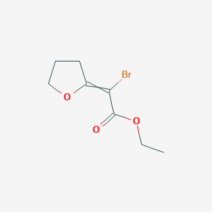 molecular formula C8H11BrO3 B12533559 Ethyl Z-bromo-(dihydrofuran-2-ylidene)acetate 