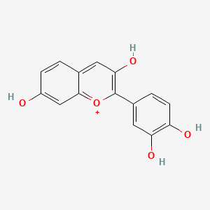 molecular formula C15H11O5+ B1253359 Fisetinidin 