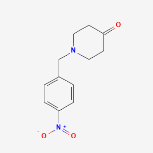 molecular formula C12H14N2O3 B12533599 4-Piperidinone, 1-[(4-nitrophenyl)methyl]- CAS No. 141945-70-2
