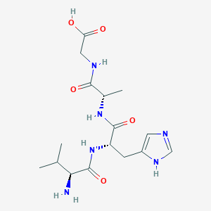 molecular formula C16H26N6O5 B12533611 L-Valyl-L-histidyl-L-alanylglycine CAS No. 798540-33-7