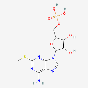 molecular formula C11H16N5O7PS B1253363 2-methylthio-AMP 