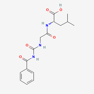 molecular formula C16H21N3O5 B12533645 N-(Benzoylcarbamoyl)glycyl-L-leucine CAS No. 827613-08-1