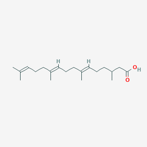 molecular formula C20H34O2 B1253365 (E,E)-3,7,11,15-tetramethyl-6,10,14-hexadecatrienoic acid 