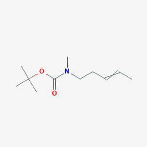 molecular formula C11H21NO2 B12533660 tert-Butyl methyl(pent-3-en-1-yl)carbamate CAS No. 675880-33-8