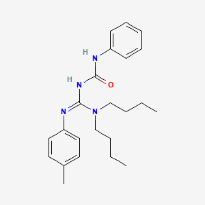 molecular formula C23H32N4O B12533671 Urea, [(dibutylamino)[(4-methylphenyl)amino]methylene]phenyl- CAS No. 656836-08-7