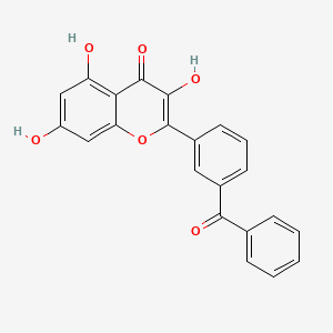 molecular formula C22H14O6 B1253371 3,5,7-Trihydroxy-3'-benzoylflavone 