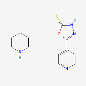 molecular formula C12H16N4OS B12533744 piperidine;5-pyridin-4-yl-3H-1,3,4-oxadiazole-2-thione CAS No. 678145-16-9