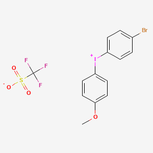 molecular formula C14H11BrF3IO4S B12533751 (4-Bromophenyl)(4-methoxyphenyl)iodonium triflate 