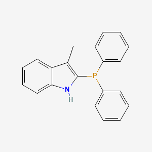 molecular formula C21H18NP B12533771 1H-Indole, 2-(diphenylphosphino)-3-methyl- CAS No. 800369-69-1
