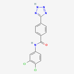 molecular formula C14H9Cl2N5O B12533777 N-(3,4-dichlorophenyl)-4-(2H-tetrazol-5-yl)benzamide CAS No. 651769-92-5