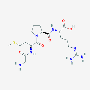 molecular formula C18H33N7O5S B12533778 Glycyl-L-methionyl-L-prolyl-N~5~-(diaminomethylidene)-L-ornithine CAS No. 675819-23-5