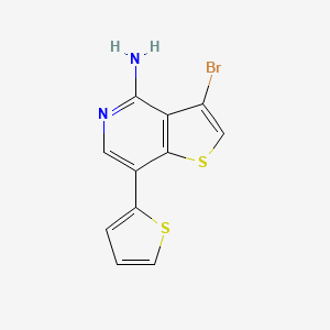 molecular formula C11H7BrN2S2 B12533791 3-Bromo-7-(thiophen-2-yl)thieno[3,2-c]pyridin-4-amine CAS No. 832696-88-5