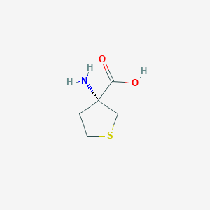molecular formula C5H9NO2S B12533867 (3R)-3-aminothiolane-3-carboxylic acid 