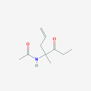 molecular formula C10H17NO2 B12533893 N-(4-Methyl-5-oxo-1-hepten-4-yl)acetamide 