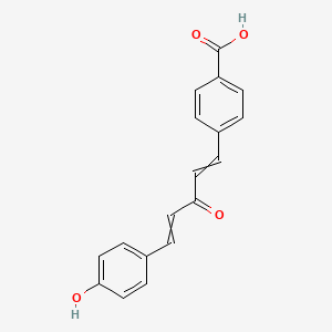 molecular formula C18H14O4 B12533963 4-[5-(4-Hydroxyphenyl)-3-oxopenta-1,4-dien-1-yl]benzoic acid CAS No. 796964-06-2