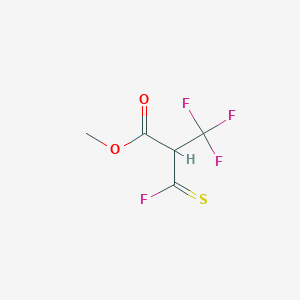molecular formula C5H4F4O2S B12533966 Methyl 3,3,3-trifluoro-2-(fluorocarbonothioyl)propanoate CAS No. 651719-50-5