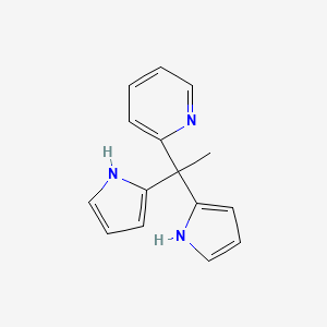 molecular formula C15H15N3 B12533986 Pyridine, 2-(1,1-di-1H-pyrrol-2-ylethyl)- CAS No. 659734-78-8