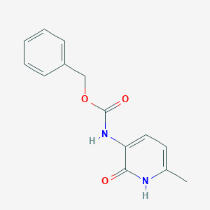 molecular formula C14H14N2O3 B125340 3-Benzyloxycarbonylamino-6-methyl-2-pyridone CAS No. 147269-61-2