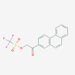molecular formula C17H11F3O4S B12534013 Methanesulfonic acid, trifluoro-, 2-oxo-2-(2-phenanthrenyl)ethyl ester CAS No. 817160-38-6