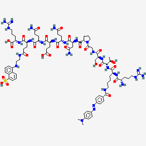 molecular formula C83H121N27O25S B12534029 H-Arg-Lys(DABCYL)-Thr-Ser-Gly-Pro-Asn-Gln-Glu-Gln-Glu(EDANS)-Arg-OH CAS No. 742080-61-1
